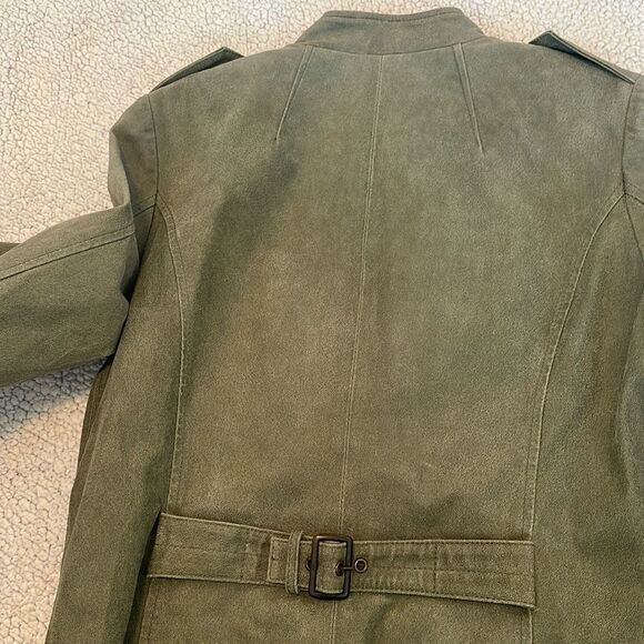 Twiggy green genuine leather jacket size medium - Picture 9 of 9